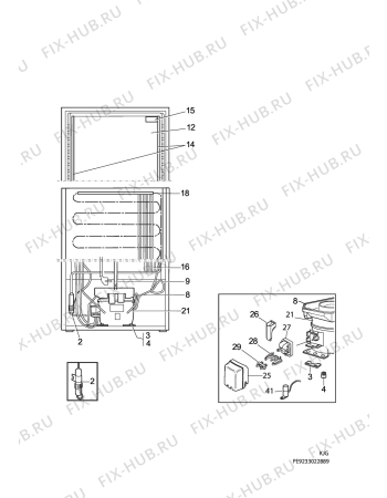 Взрыв-схема холодильника Electrolux ERC37255W - Схема узла C10 Cold, users manual